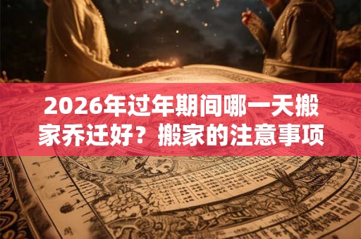 2026年过年期间哪一天搬家乔迁好？搬家的注意事项一览！