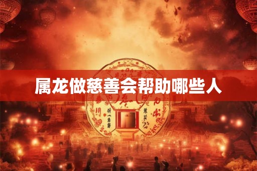 属龙做慈善会帮助哪些人
