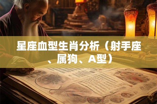 星座血型生肖分析（射手座、属狗、A型）