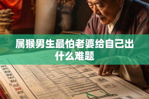 属猴男生最怕老婆给自己出什么难题