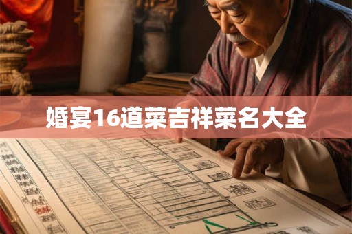 婚宴16道菜吉祥菜名大全