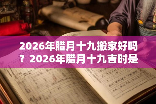 2026年腊月十九搬家好吗？2026年腊月十九吉时是几点？