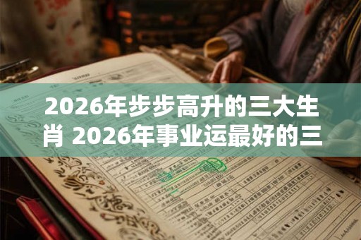 2026年步步高升的三大生肖 2026年事业运最好的三个生肖