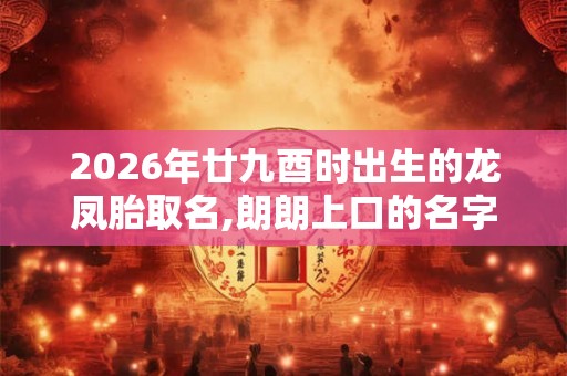 2026年廿九酉时出生的龙凤胎取名,朗朗上口的名字 2026年廿九酉时出生的龙凤胎取名,朗朗上口的名字