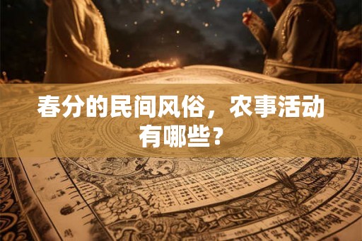 春分的民间风俗，农事活动有哪些？