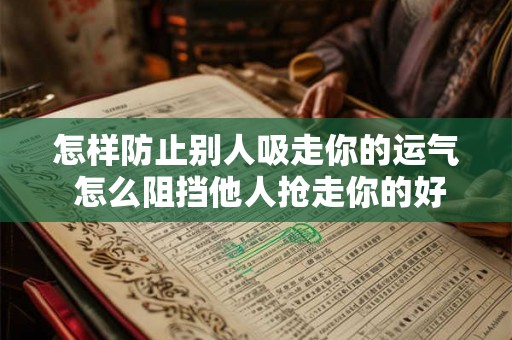 怎样防止别人吸走你的运气 怎么阻挡他人抢走你的好运