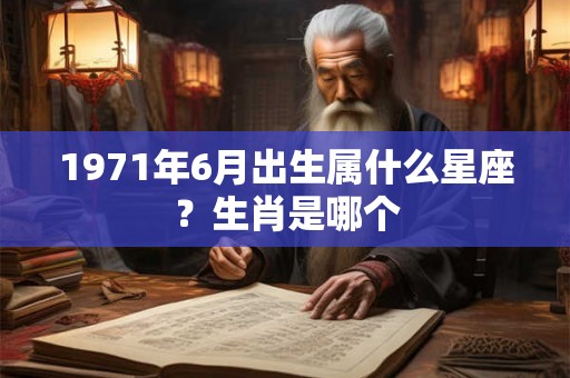 1971年6月出生属什么星座？生肖是哪个