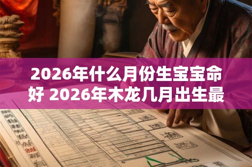 2026年什么月份生宝宝命好 2026年木龙几月出生最好