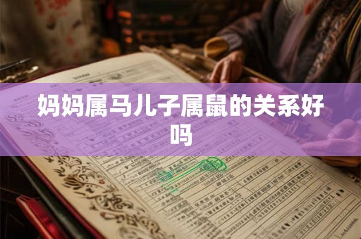 妈妈属马儿子属鼠的关系好吗