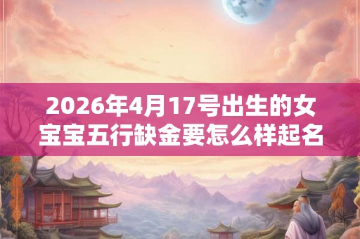 2026年4月17号出生的女宝宝五行缺金要怎么样起名字