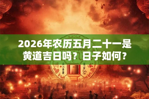 2026年农历五月二十一是黄道吉日吗？日子如何？