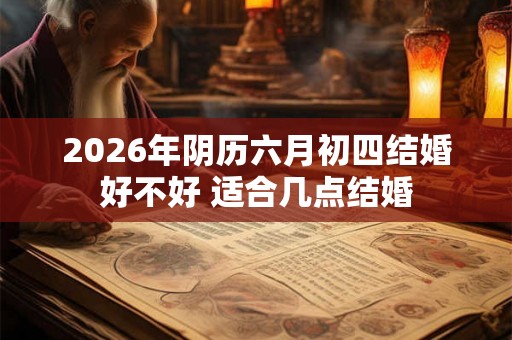 2026年阴历六月初四结婚好不好 适合几点结婚