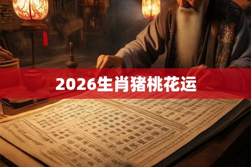 2026生肖猪桃花运 2026生肖猪桃花运