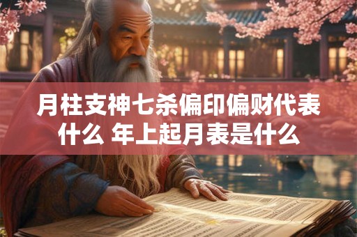 月柱支神七杀偏印偏财代表什么 年上起月表是什么