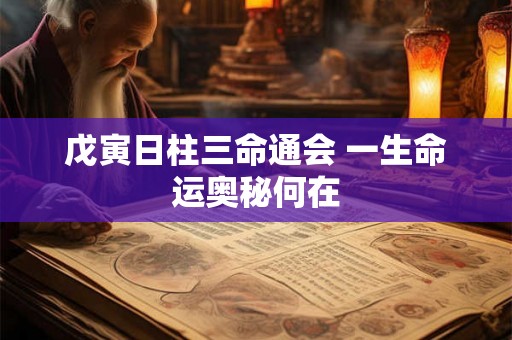 戊寅日柱三命通会 一生命运奥秘何在