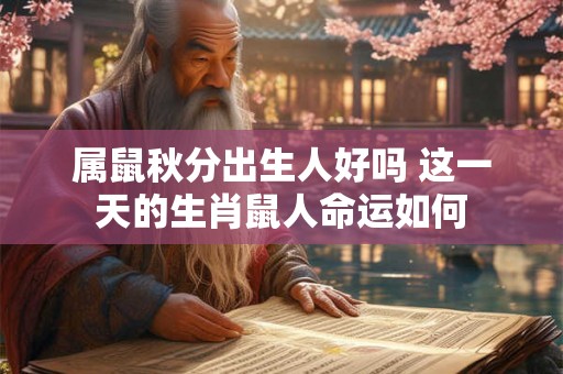 属鼠秋分出生人好吗 这一天的生肖鼠人命运如何 属鼠秋分出生人好吗 这一天的生肖鼠人命运如何