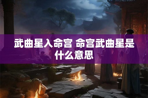 武曲星入命宫 命宫武曲星是什么意思