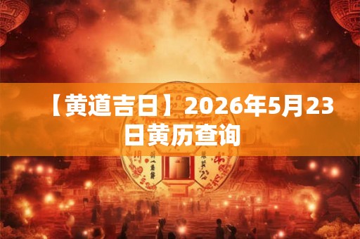 【黄道吉日】2026年5月23日黄历查询 【黄道吉日】2026年5月23日黄历查询