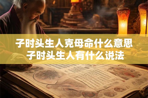 子时头生人克母命什么意思 子时头生人有什么说法