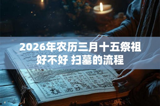2026年农历三月十五祭祖好不好 扫墓的流程