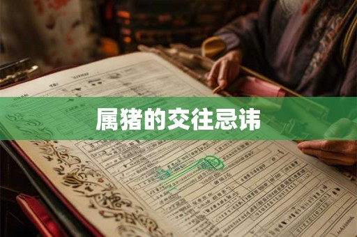 属猪的交往忌讳