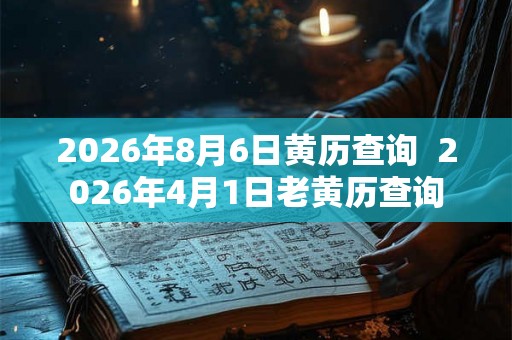 2026年8月6日黄历查询 2026年4月1日老黄历查询 2026年8月6日黄历查询 2026年4月1日老黄历查询