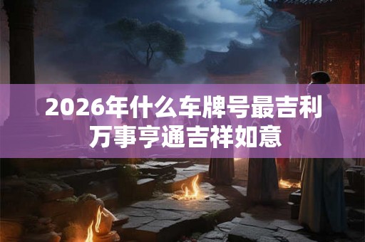 2026年什么车牌号最吉利 万事亨通吉祥如意 2026年什么车牌号最吉利 万事亨通吉祥如意