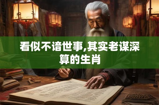 看似不谙世事,其实老谋深算的生肖