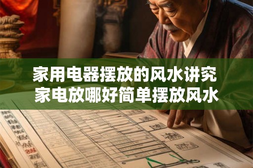 家用电器摆放的风水讲究 家电放哪好简单摆放风水