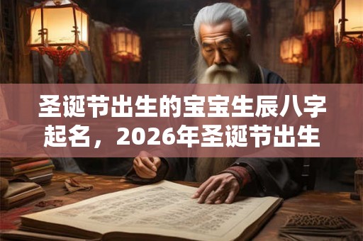 圣诞节出生的宝宝生辰八字起名，2026年圣诞节出生的宝宝五行缺什么？