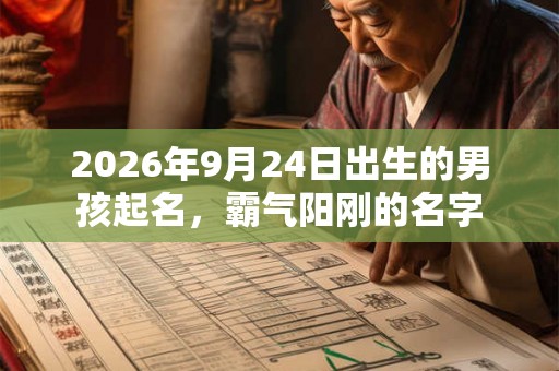 2026年9月24日出生的男孩起名，霸气阳刚的名字