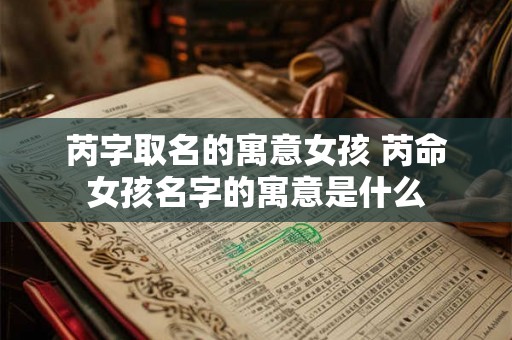 芮字取名的寓意女孩 芮命女孩名字的寓意是什么