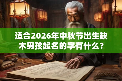 适合2026年中秋节出生缺木男孩起名的字有什么？