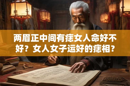 两眉正中间有痣女人命好不好？女人女子运好的痣相？