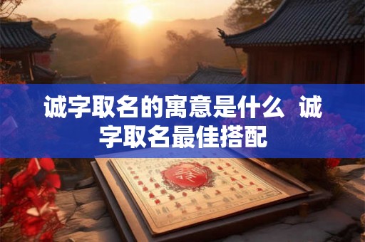 诚字取名的寓意是什么 诚字取名最佳搭配 诚字取名的寓意是什么 诚字取名最佳搭配