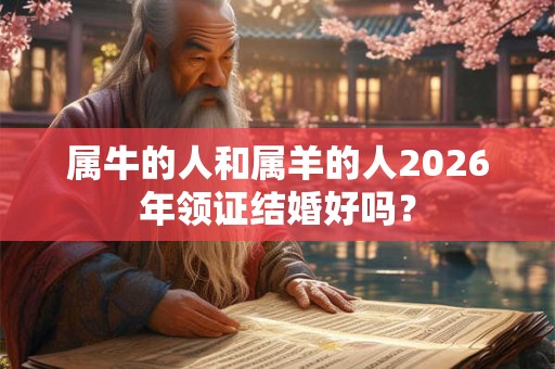 属牛的人和属羊的人2026年领证结婚好吗? 属牛的人和属羊的人2026年领证结婚好吗?
