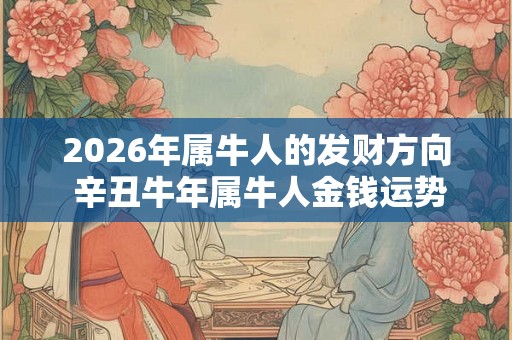 2026年属牛人的发财方向 辛丑牛年属牛人金钱运势
