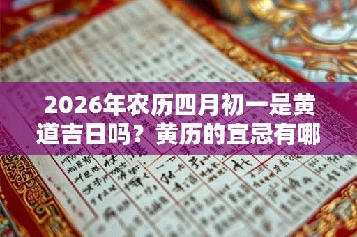 2026年农历四月初一是黄道吉日吗？黄历的宜忌有哪些？