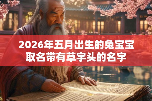 2026年五月出生的兔宝宝取名带有草字头的名字