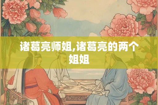 诸葛亮师姐,诸葛亮的两个姐姐