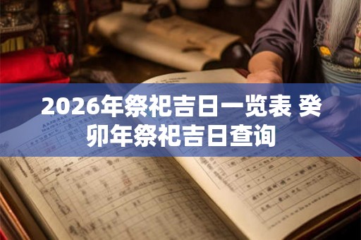 2026年祭祀吉日一览表 癸卯年祭祀吉日查询 2026年祭祀吉日一览表 癸卯年祭祀吉日查询