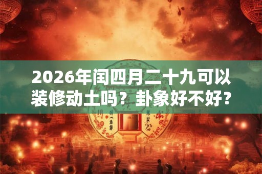 2026年闰四月二十九可以装修动土吗?卦象好不好? 2026年闰四月二十九可以装修动土吗?卦象好不好?