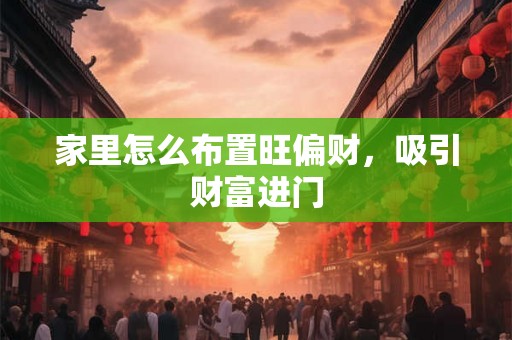家里怎么布置旺偏财，吸引财富进门