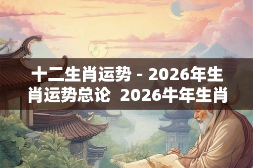 十二生肖运势 - 2026年生肖运势总论  2026牛年生肖运势全解