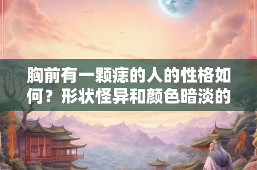 胸前有一颗痣的人的性格如何？形状怪异和颜色暗淡的痣是凶痣？