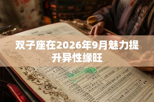 双子座在2026年9月魅力提升异性缘旺