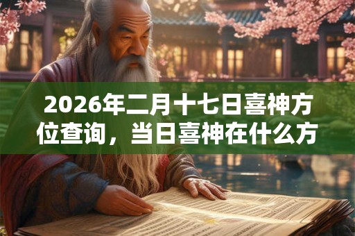 2026年二月十七日喜神方位查询，当日喜神在什么方向？
