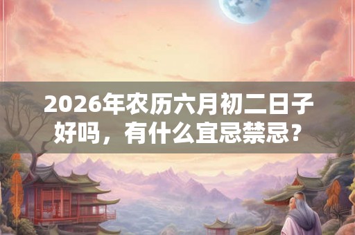 2026年农历六月初二日子好吗,有什么宜忌禁忌? 2026年农历六月初二日子好吗,有什么宜忌禁忌?