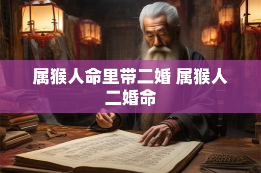 属猴人命里带二婚 属猴人二婚命