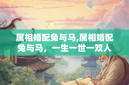 属相婚配兔与马,属相婚配兔与马，一生一世一双人